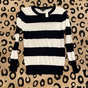 NEW J. Crew Navy / White Striped Sweater